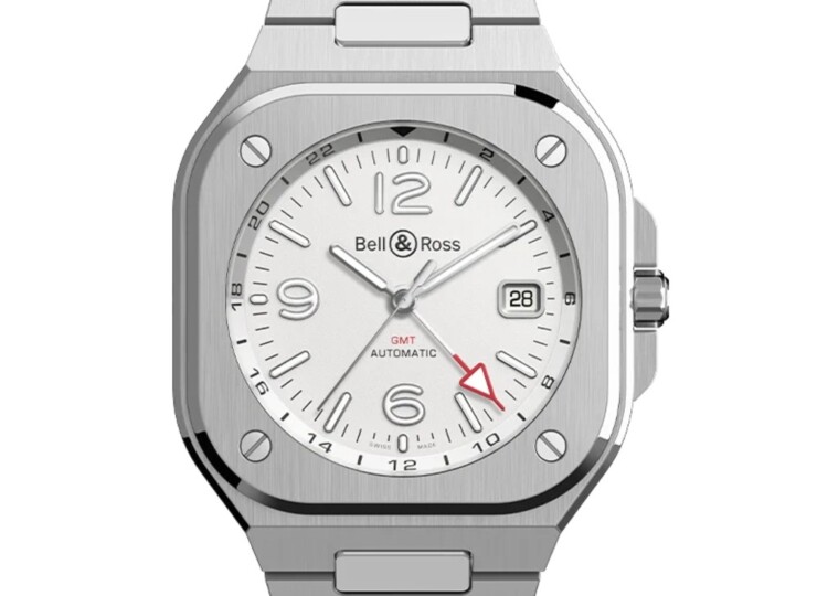 BELL & ROSS BR-05 GMT White 41mm シルバー文字盤 スティールブレスレット BR05G-SI-ST/SST
