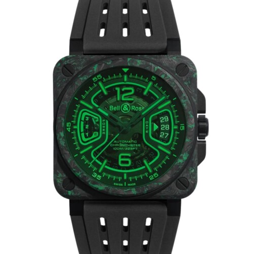 BELL & ROSS BR-X3 Night Vision 41mm サファイア文字盤 BRX3R-GN-CA/SRB