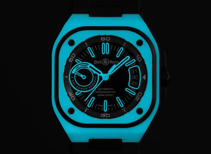 BELL & ROSS BR-X5 Blue Lum 41mm ブラック文字盤 BRX5R-BLUM-TC/SRB