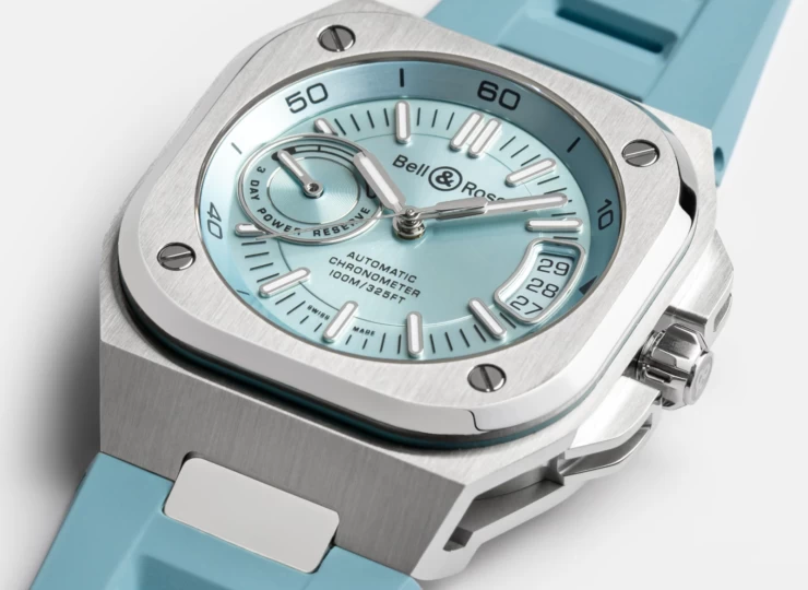 BELL & ROSS BR-X5 ice blue steel 41mm ブルー文字盤 ラバーストラップ BRX5R-IB-ST/SRB