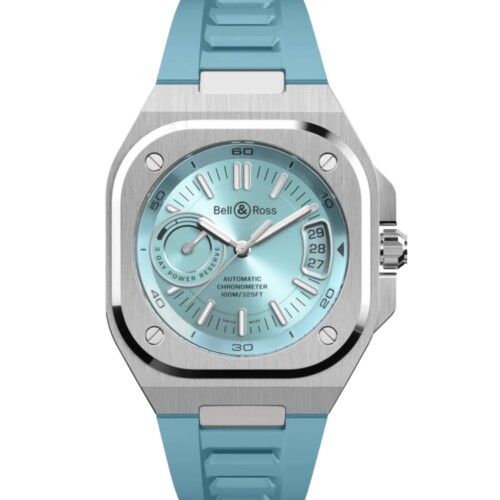 BR-X5 ice blue steel 41mm ブルー文字盤 ラバーストラップ
