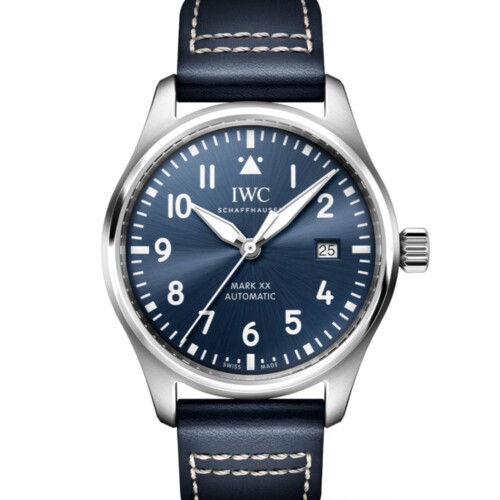 パイロット・ウォッチ・マーク XX 40mm ブルー文字盤 カーフスキン・ストラップ
