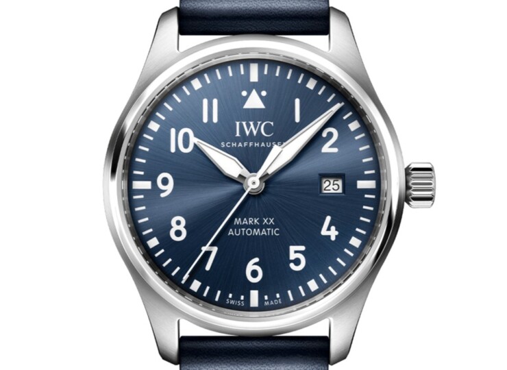 IWC パイロット・ウォッチ・マーク XX 40mm ブルー文字盤 カーフスキン・ストラップ IW328203