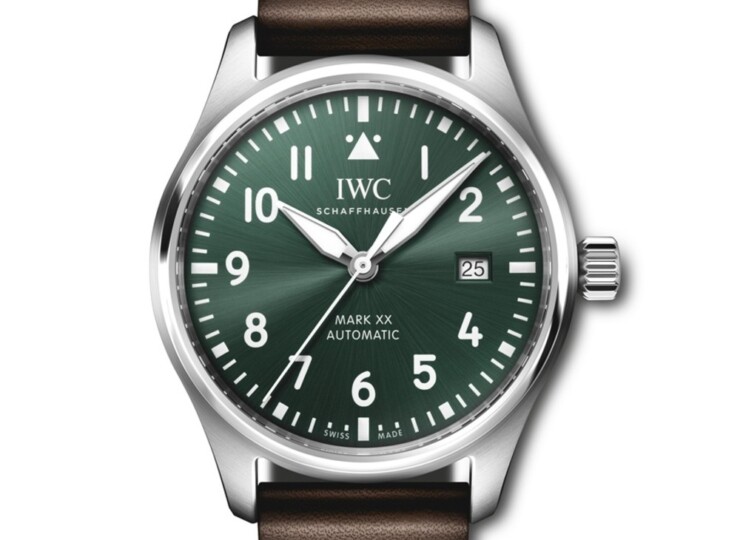 IWC パイロット・ウォッチ・マーク XX 40mm グリーン文字盤 カーフスキン・ストラップ IW328205
