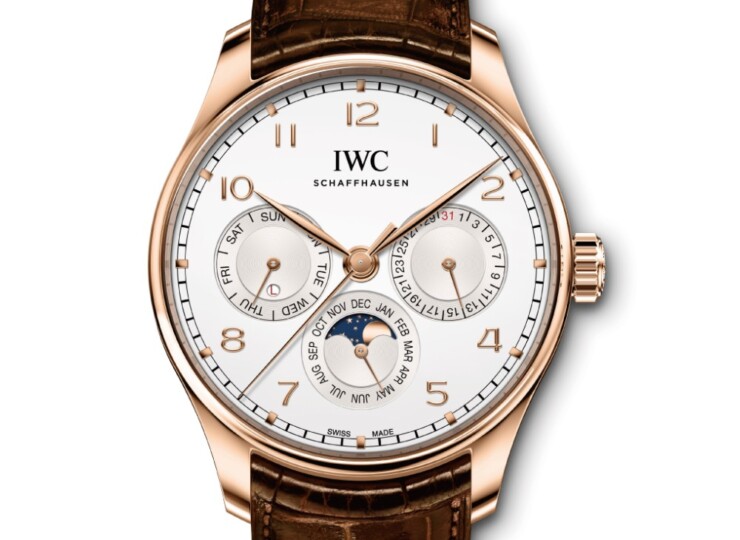 IWC ポルトギーゼ・パーペチュアル・カレンダー 42 42.4mm シルバー文字盤 18Kレッドゴールド IW344202