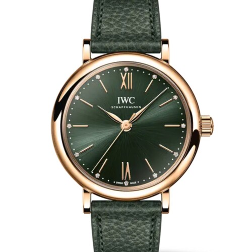 ポートフィノ・オートマティック 34mm グリーン文字盤 18Kレッドゴールド