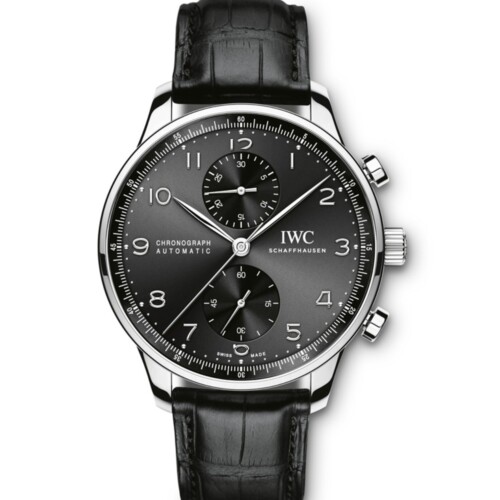 ポルトギーゼ・クロノグラフ 41mm ブラック文字盤 ステンレススティール