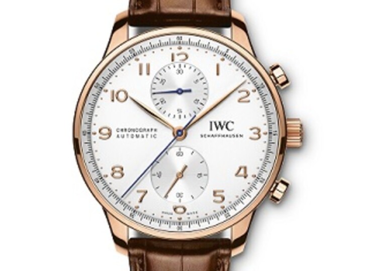 IWC ポルトギーゼ・クロノグラフ 41mm シルバー文字盤 18Kレッドゴールド アリゲーター・ストラップ IW371611