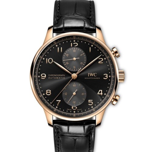 ポルトギーゼ・クロノグラフ 41mm ブラック文字盤 18Kレッドゴールド