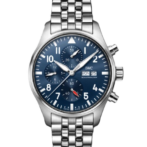 パイロット・ウォッチ・クロノグラフ 43mm ブルー文字盤 ブレスレット