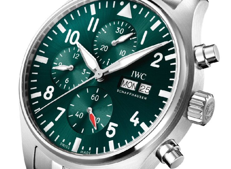 IWC パイロット・ウォッチ・クロノグラフ 43mm グリーン文字盤 ブレスレット IW378006