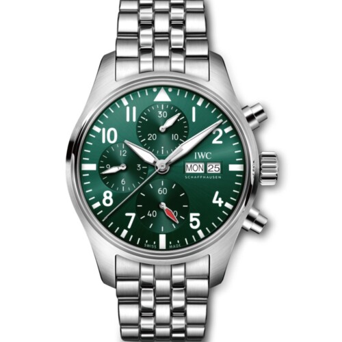 パイロット・ウォッチ・クロノグラフ 41mm グリーン文字盤 ステンレススティール ブレスレット