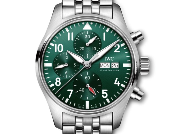 IWC パイロット・ウォッチ・クロノグラフ 41mm グリーン文字盤 ステンレススティール ブレスレット IW388104