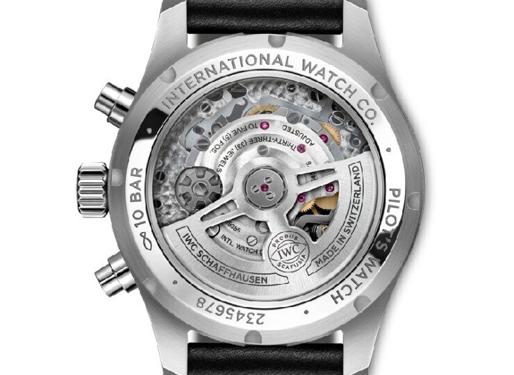 IWC パイロット・ウォッチ・クロノグラフ 41mm ブラック文字盤 カーフスキン・ストラップ IW388111