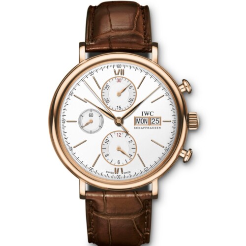 ポートフィノ・クロノグラフ 42mm シルバー文字盤 18Kレッドゴールド
