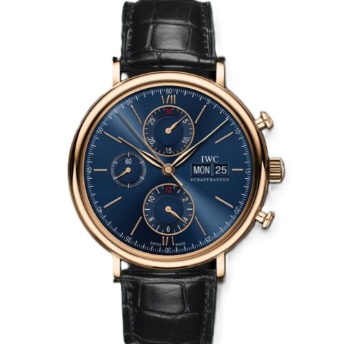 ポートフィノ・クロノグラフ 42mm ブルー文字盤 18Kレッドゴールド