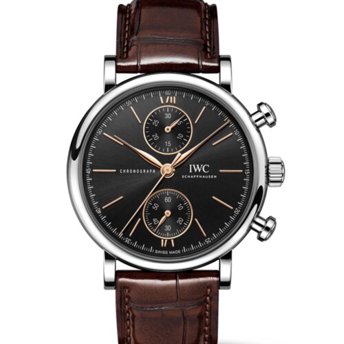 ポートフィノ・クロノグラフ 39mm ブラック文字盤