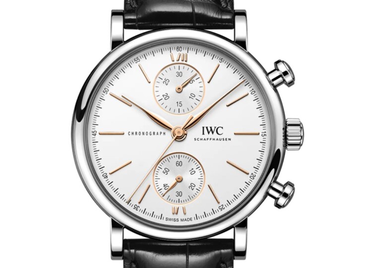 IWC ポートフィノ・クロノグラフ 39mm シルバー文字盤 ブラック・アリゲーター・ストラップ IW391406