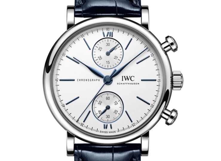 IWC ポートフィノ・クロノグラフ 39mm シルバー文字盤 ブルー・アリゲーター・ストラップ IW391407