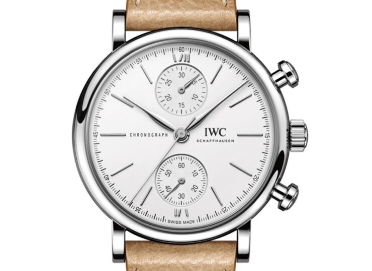 IWC ポートフィノ・クロノグラフ 39mm ホワイト文字盤 カーフスキン・ストラップ IW391502