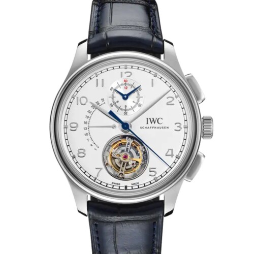 IWC ポルトギーゼ・トゥールビヨン・レトログラード・クロノグラフ 43.5mm シルバー文字盤 IW394006