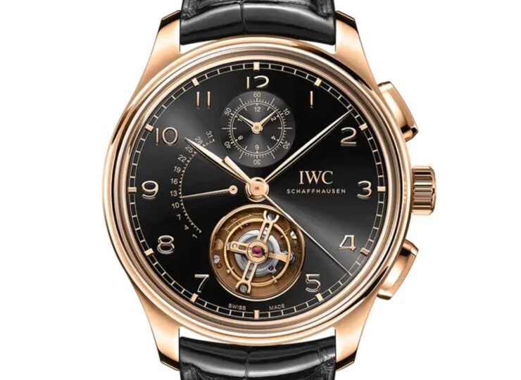 IWC ポルトギーゼ・トゥールビヨン・レトログラード・クロノグラフ 43.5mm ブラック文字盤 IW394009