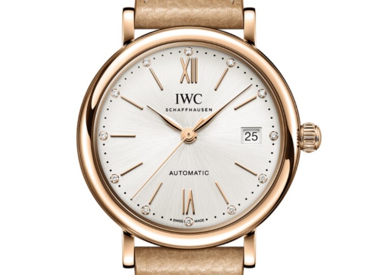 IWC ポートフィノ・オートマティック 37mm シルバー文字盤 18Kレッドゴールド ベージュ・カーフスキン・ストラップ IW458606