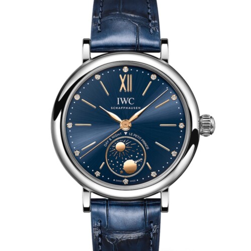ポートフィノ・オートマティック・デイ＆ナイト 34mm “プティ・プランス” ブルー文字盤