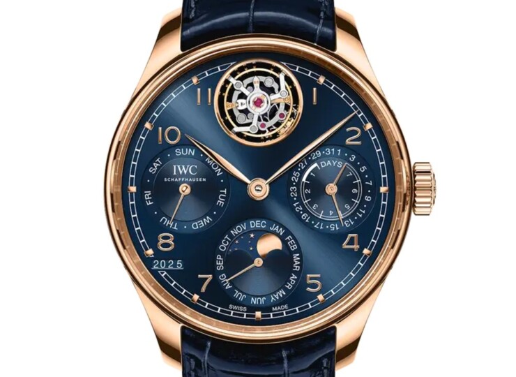 IWC ポルトギーゼ・パーペチュアル・カレンダー・トゥールビヨン 45mm ブルー文字盤 18Kアーマーゴールド® IW504504
