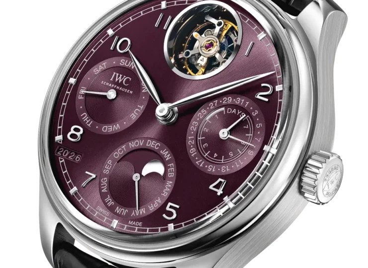 IWC ポルトギーゼ・パーペチュアル・カレンダー・トゥールビヨン 45mm パープル文字盤 IW504509