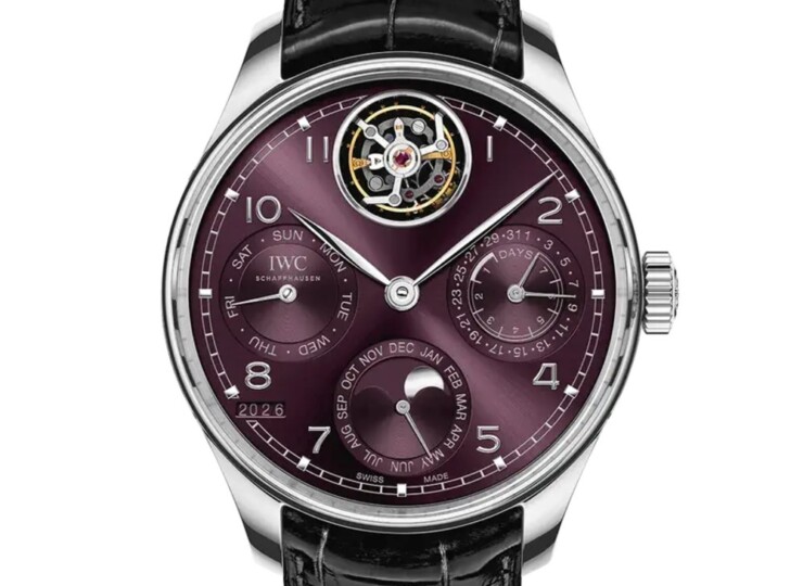 IWC ポルトギーゼ・パーペチュアル・カレンダー・トゥールビヨン 45mm パープル文字盤 IW504509