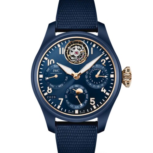 ビッグ・パイロット・ウォッチ・パーペチュアル・カレンダー・トゥールビヨン “プティ・プランス” 46.5mm ブルー文字盤