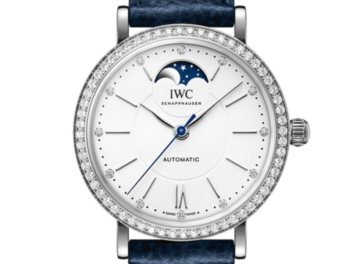 IWC ポートフィノ・オートマティック・ムーンフェイズ 37 37.1mm シルバー文字盤 ステンレススティール ダイヤモンド IW659601