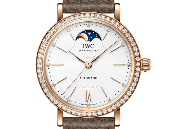 IWC ポートフィノ・オートマティック・ムーンフェイズ 37 37.1mm シルバー文字盤 18Kレッドゴールド ダイヤモンド IW659602