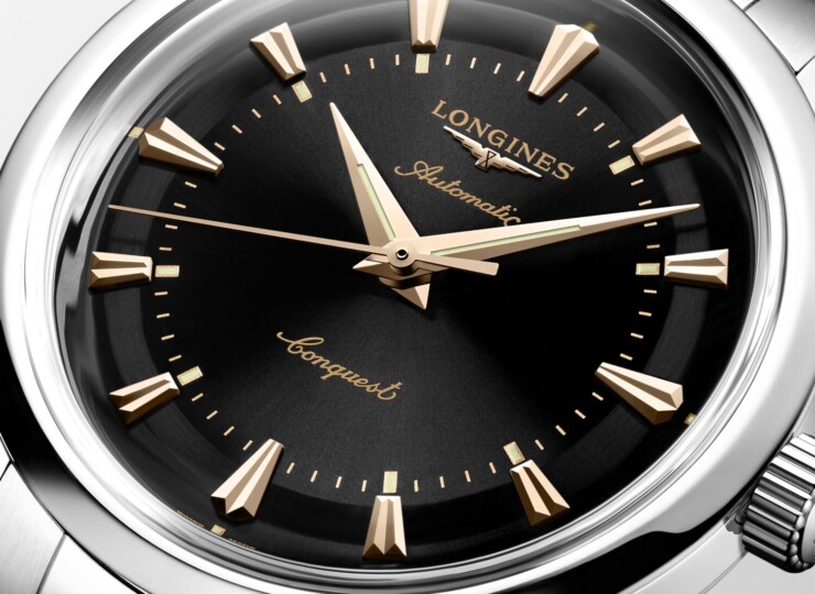 LONGINES コンクエスト ヘリテージ 38mm ブラックラッカー「ポリッシュ」文字盤 L1.649.4.52.6