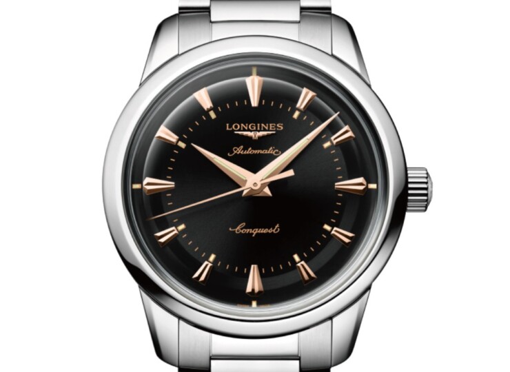 LONGINES コンクエスト ヘリテージ 38mm ブラックラッカー「ポリッシュ」文字盤 L1.649.4.52.6