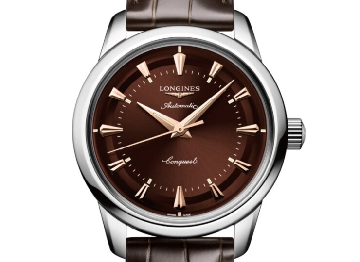 LONGINES コンクエスト ヘリテージ 38mm ブラウン文字盤 L1.649.4.62.2
