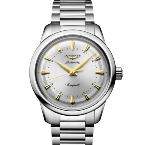 コンクエスト ヘリテージ 38mm シルバー文字盤