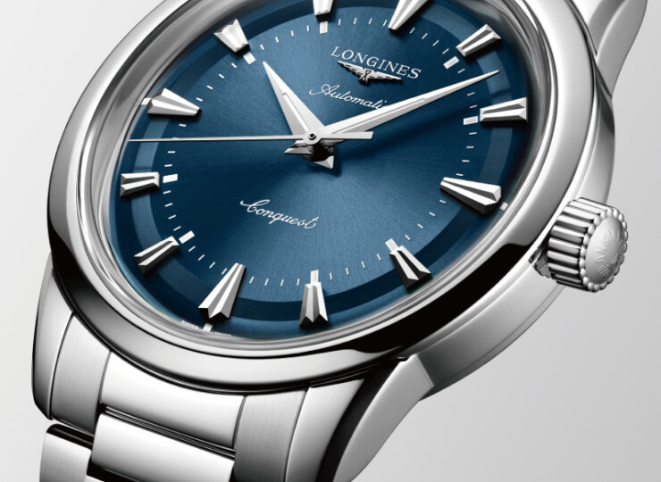 LONGINES コンクエスト ヘリテージ 38mm 青ラッカー「ポリッシュ」文字盤 ステンレススティール ブレスレット L1.649.4.92.6