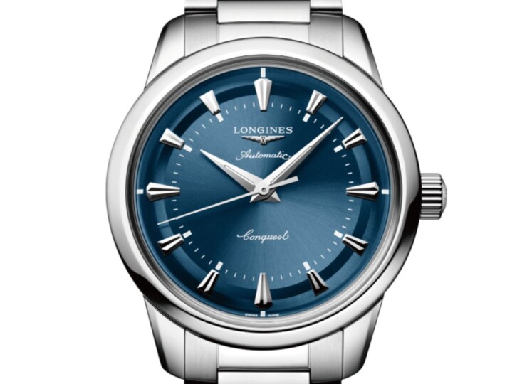 LONGINES コンクエスト ヘリテージ 38mm 青ラッカー「ポリッシュ」文字盤 ステンレススティール ブレスレット L1.649.4.92.6