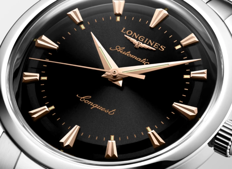 LONGINES コンクエスト ヘリテージ 40mm ブラックラッカー「ポリッシュ」文字盤 L1.650.4.52.6