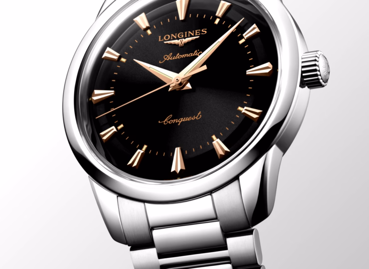 LONGINES コンクエスト ヘリテージ 40mm ブラックラッカー「ポリッシュ」文字盤 L1.650.4.52.6