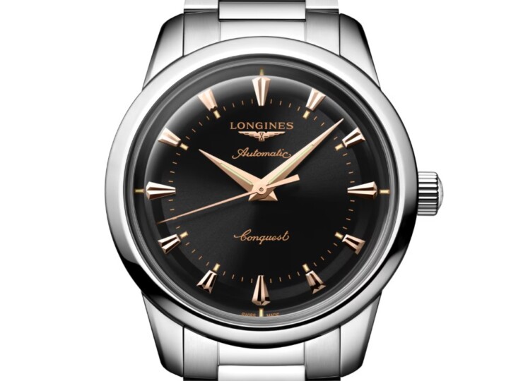 LONGINES コンクエスト ヘリテージ 40mm ブラックラッカー「ポリッシュ」文字盤 L1.650.4.52.6