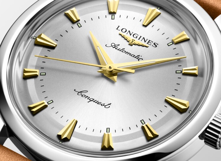 LONGINES コンクエスト ヘリテージ 40mm シルバー文字盤 ステンレススティール レザーストラップ L1.650.4.72.2