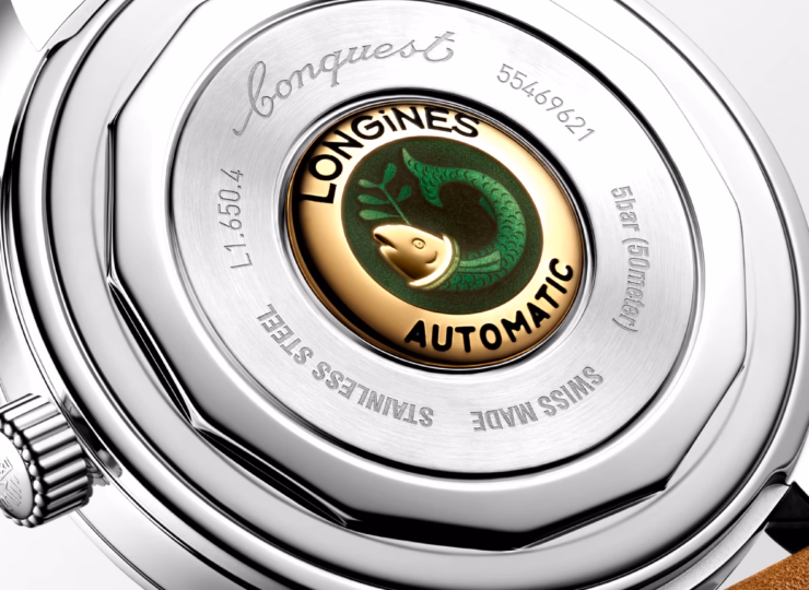 LONGINES コンクエスト ヘリテージ 40mm シルバー文字盤 ステンレススティール レザーストラップ L1.650.4.72.2
