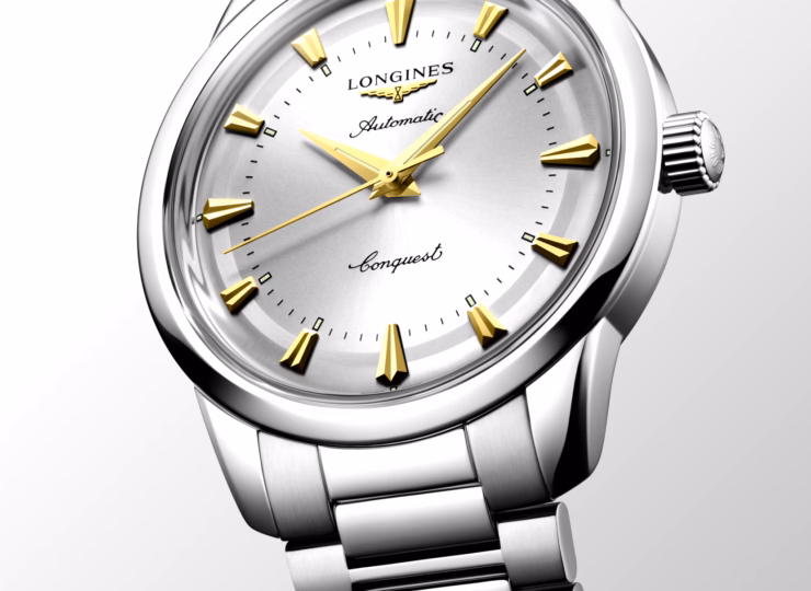 LONGINES コンクエスト ヘリテージ 40mm シルバー文字盤 ステンレススティール ブレスレット L1.650.4.72.6