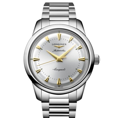 コンクエスト ヘリテージ 40mm シルバー文字盤 ステンレススティール ブレスレット