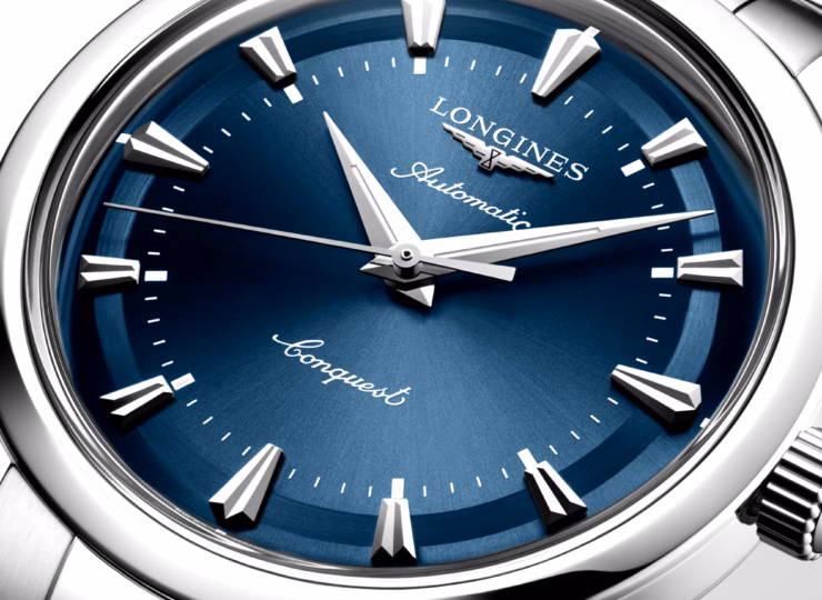 LONGINES コンクエスト ヘリテージ 40mm 青ラッカー「ポリッシュ」文字盤 ステンレススティール ブレスレット L1.650.4.92.6