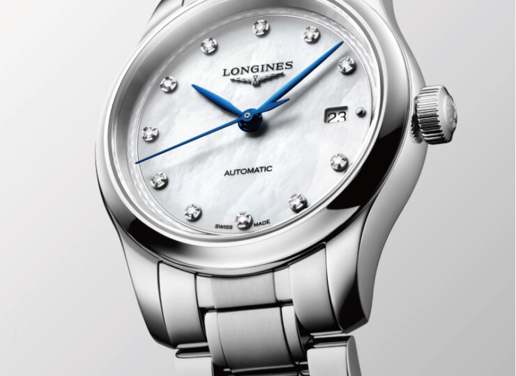 LONGINES マスターコレクション 30mm ホワイト マザーオブパール文字盤 ステンレススティール ダイヤモンド ブレスレット L2.449.4.87.6