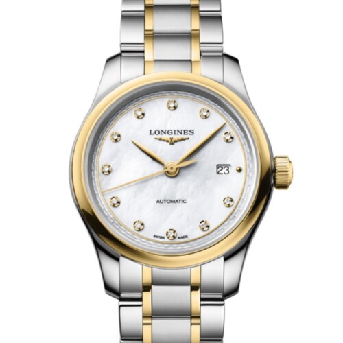 マスターコレクション 30mm ホワイト マザーオブパール文字盤 ステンレススチール＆18KイエローゴールドGC200